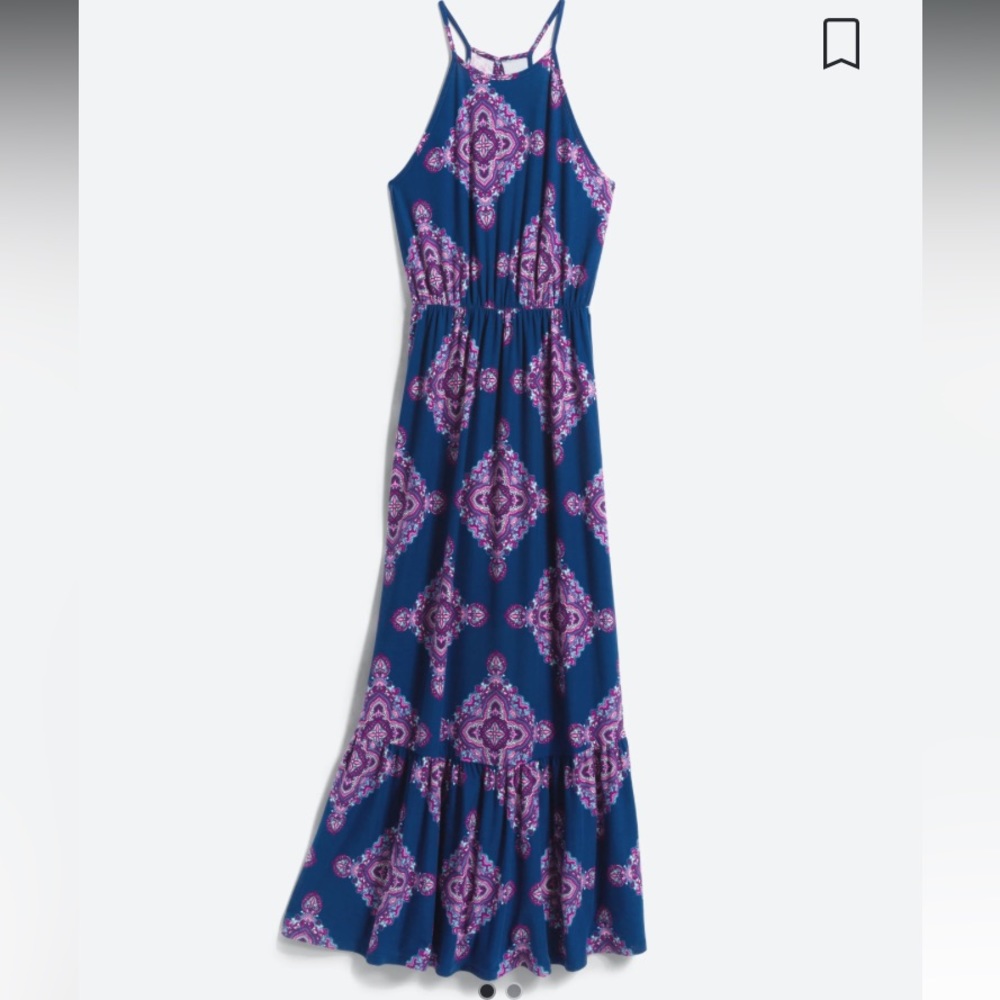 French Grey “Sydnie” maxi riffle hem dress